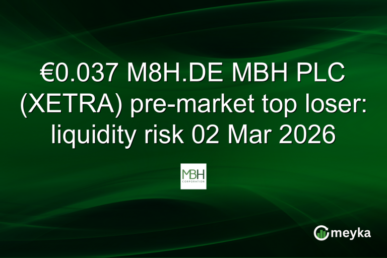 €0.037 M8H.DE MBH PLC (XETRA) pre-market top loser: liquidity risk 02 Mar 2026