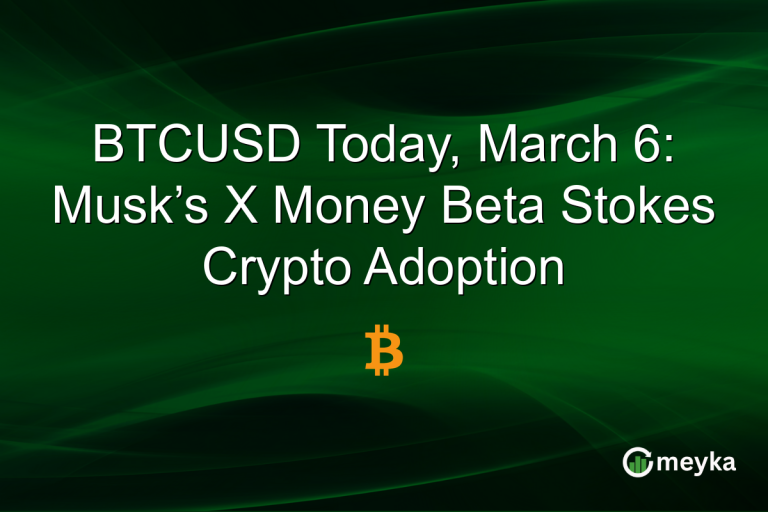 BTCUSD Today, March 6: Musk’s X Money Beta Stokes Crypto Adoption