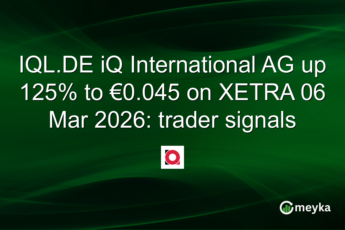 IQL.DE iQ International AG up 125% to €0.045 on XETRA 06 Mar 2026: trader signals