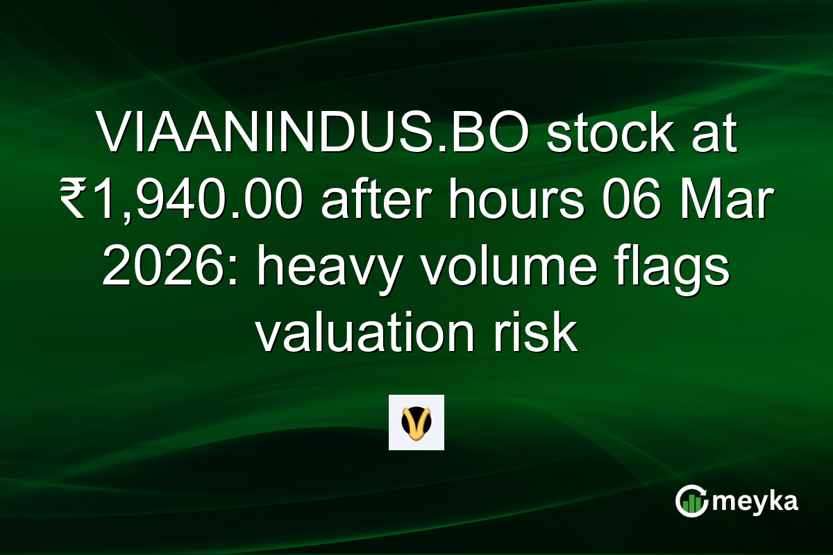 VIAANINDUS.BO stock at ₹1,940.00 after hours 06 Mar 2026: heavy volume flags valuation risk