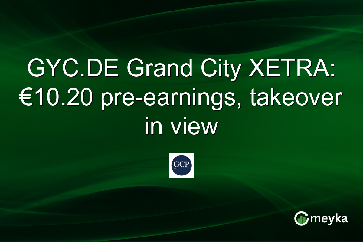 GYC.DE Grand City XETRA: €10.20 pre-earnings, takeover in view