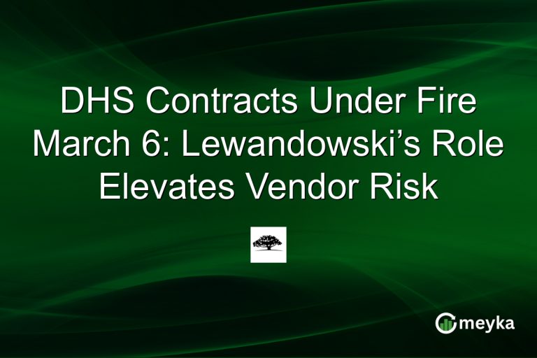 DHS Contracts Under Fire March 6: Lewandowski’s Role Elevates Vendor Risk