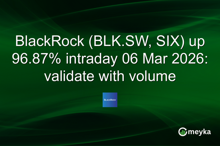 BlackRock (BLK.SW, SIX) up 96.87% intraday 06 Mar 2026: validate with volume