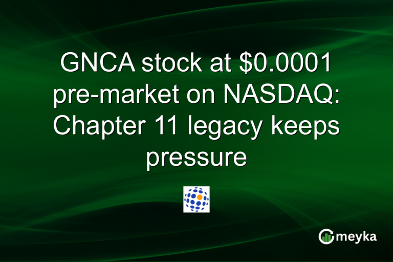 GNCA stock at $0.0001 pre-market on NASDAQ: Chapter 11 legacy keeps pressure