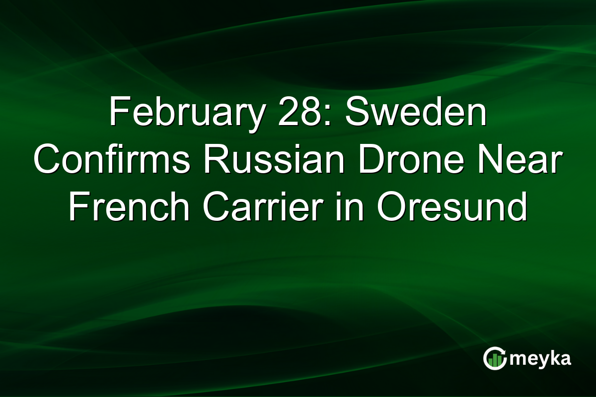 February 28: Sweden Confirms Russian Drone Near French Carrier in Oresund