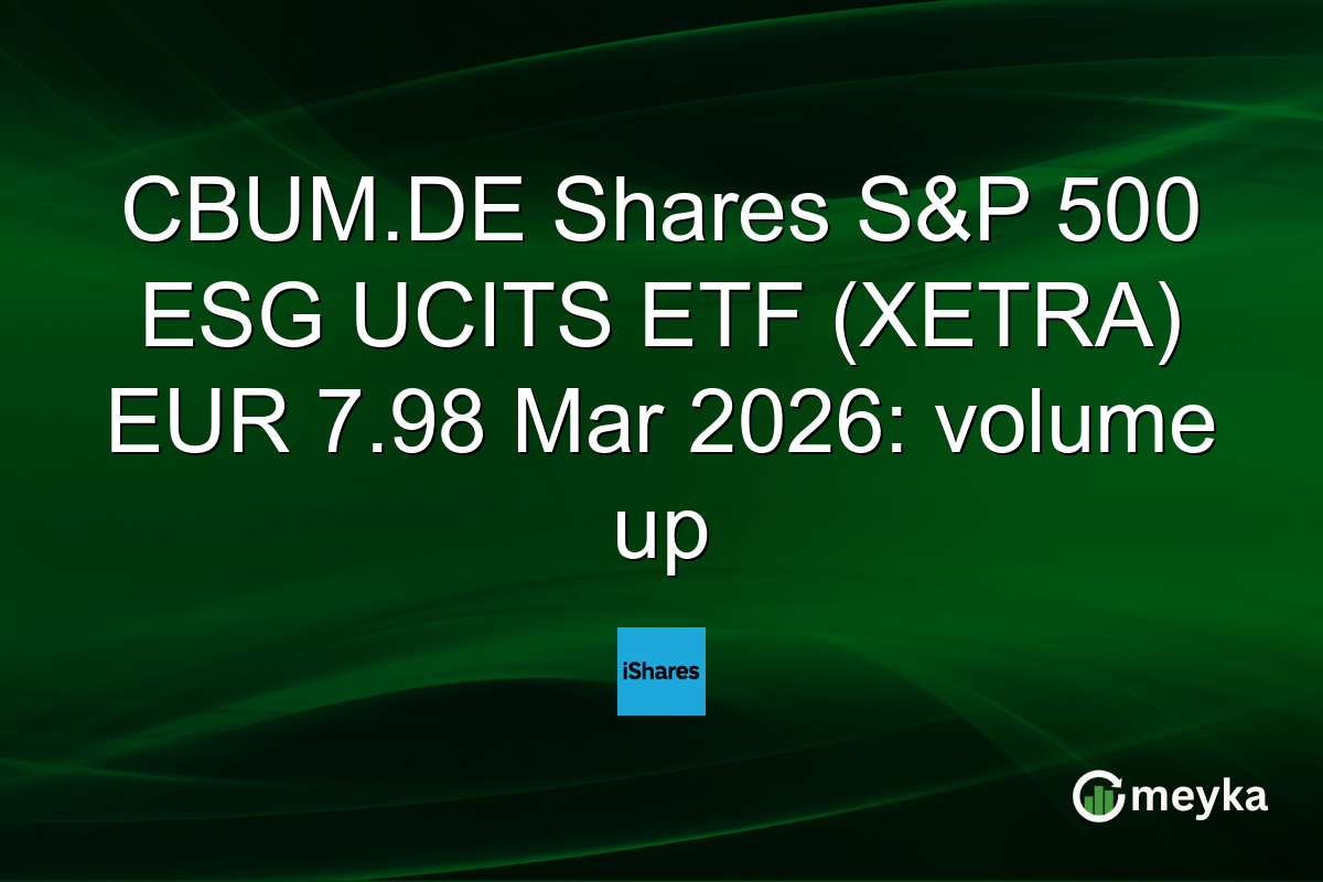 CBUM.DE Shares S&P 500 ESG UCITS ETF (XETRA) EUR 7.98 Mar 2026: volume up