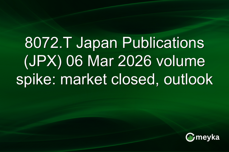 8072.T Japan Publications (JPX) 06 Mar 2026 volume spike: market closed, outlook