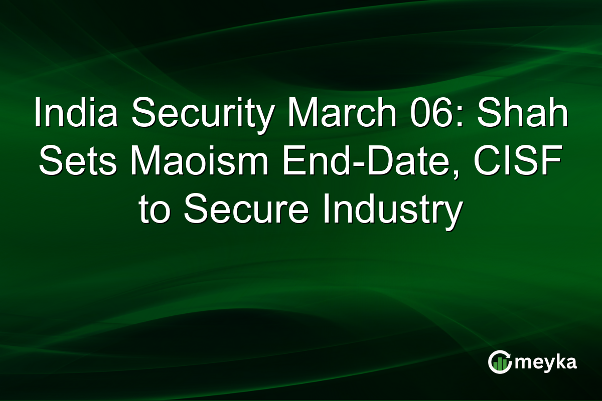 India Security March 06: Shah Sets Maoism End-Date, CISF to Secure Industry