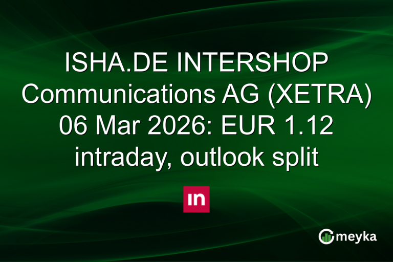 ISHA.DE INTERSHOP Communications AG (XETRA) 06 Mar 2026: EUR 1.12 intraday, outlook split