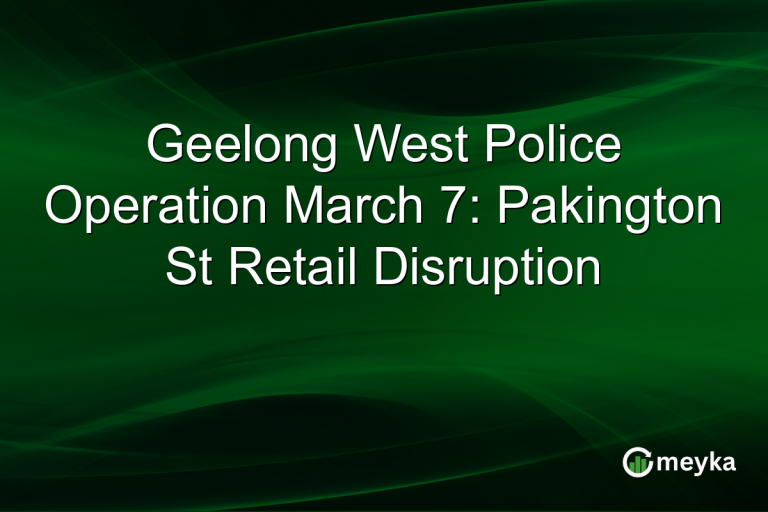 Geelong West Police Operation March 7: Pakington St Retail Disruption