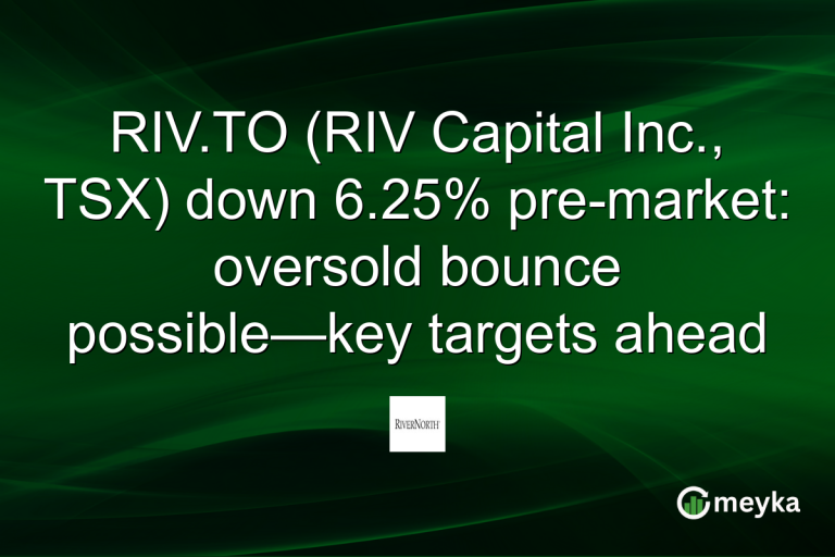 RIV.TO (RIV Capital Inc., TSX) down 6.25% pre-market: oversold bounce possible—key targets ahead