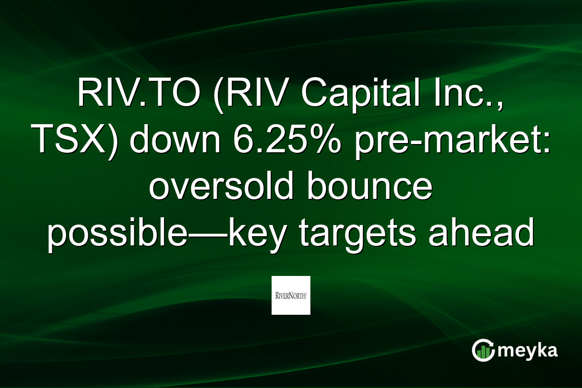 RIV.TO (RIV Capital Inc., TSX) down 6.25% pre-market: oversold bounce possible—key targets ahead