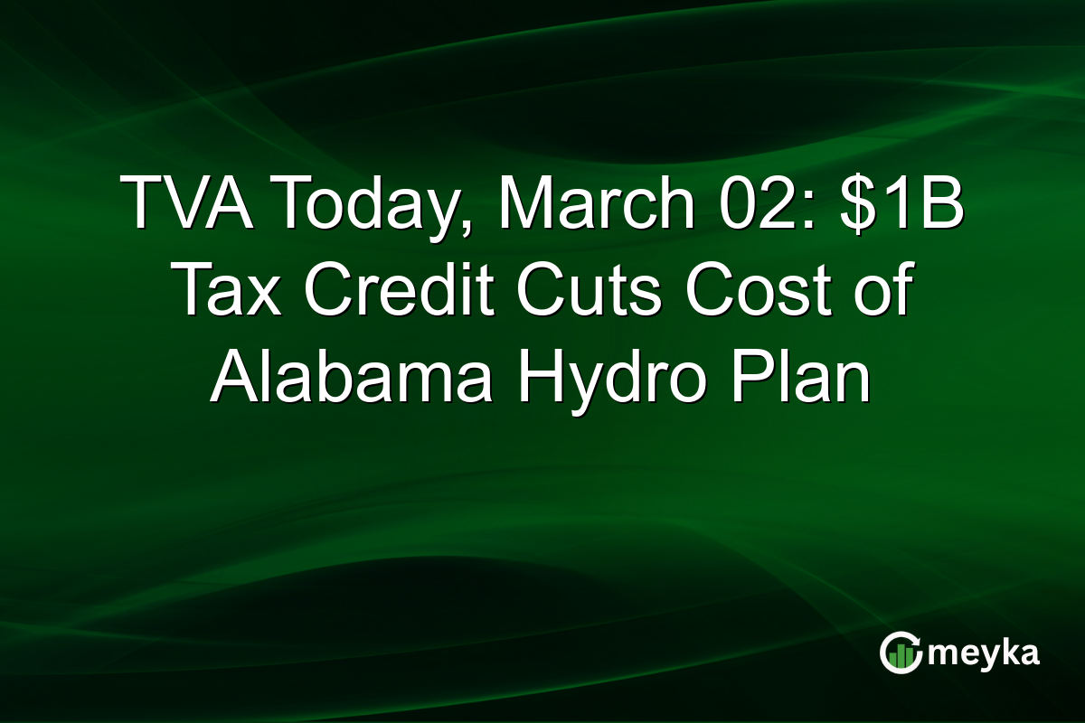 TVA Today, March 02: $1B Tax Credit Cuts Cost of Alabama Hydro Plan