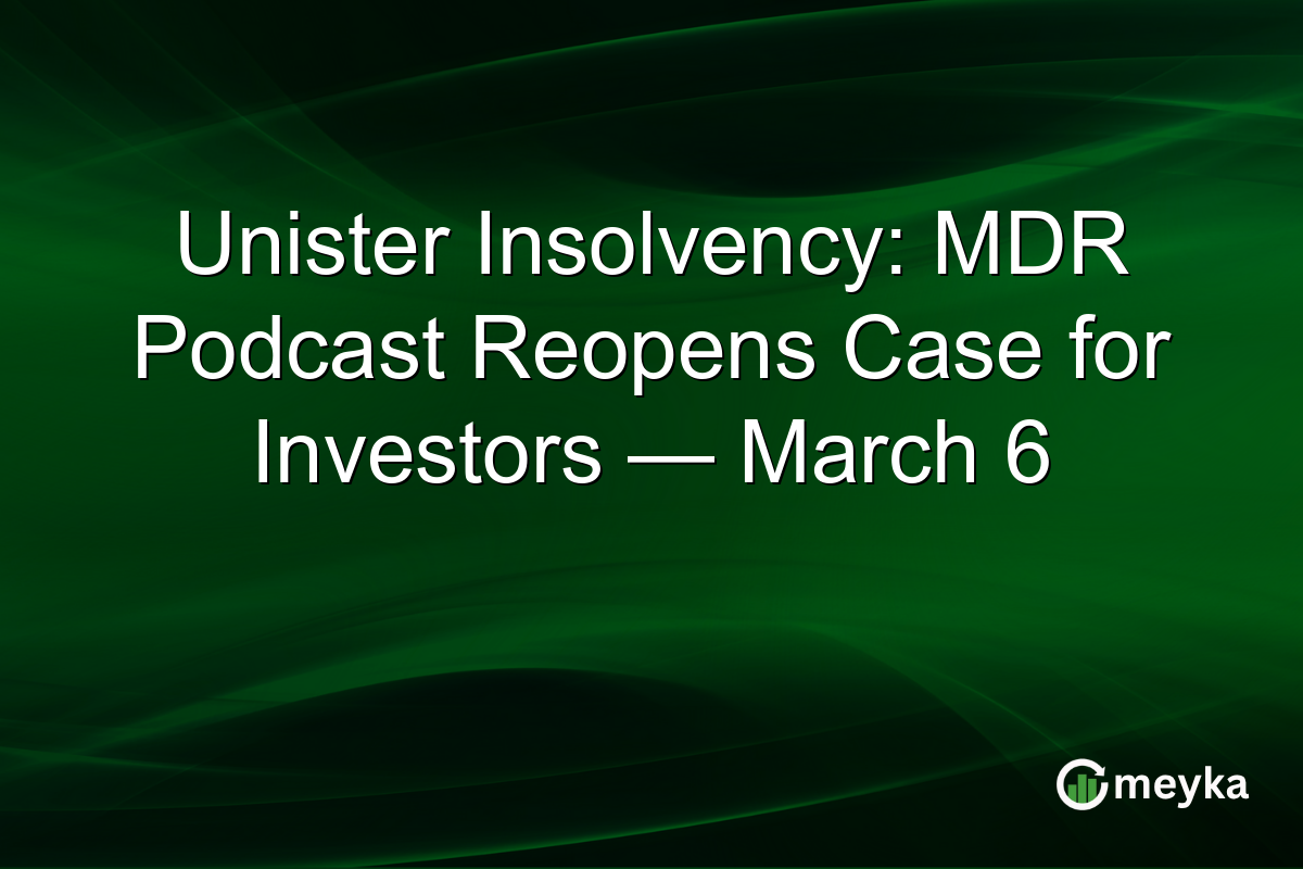 Unister Insolvency: MDR Podcast Reopens Case for Investors — March 6