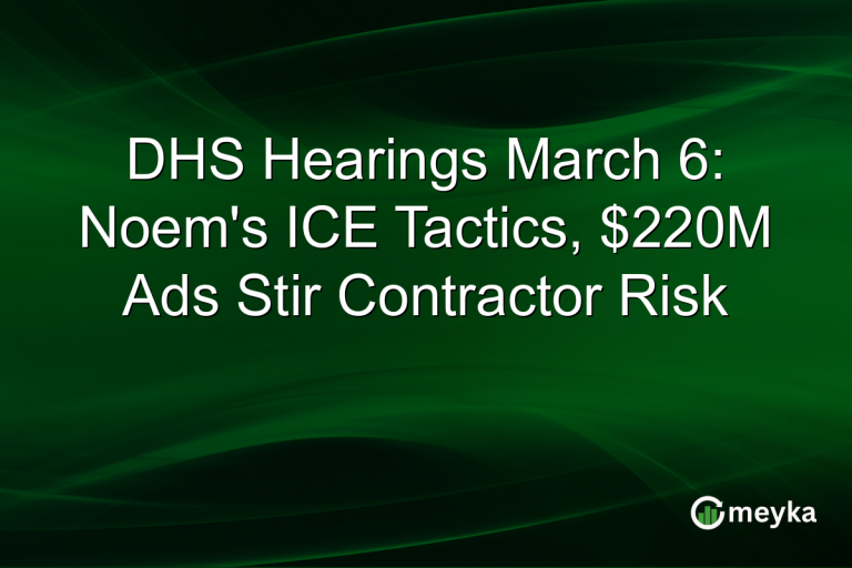 DHS Hearings March 6: Noem's ICE Tactics, $220M Ads Stir Contractor Risk