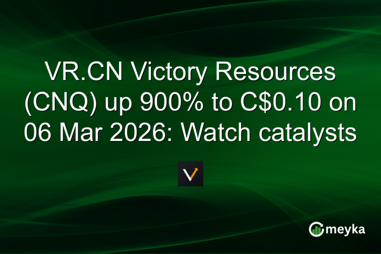 VR.CN Victory Resources (CNQ) up 900% to C$0.10 on 06 Mar 2026: Watch catalysts