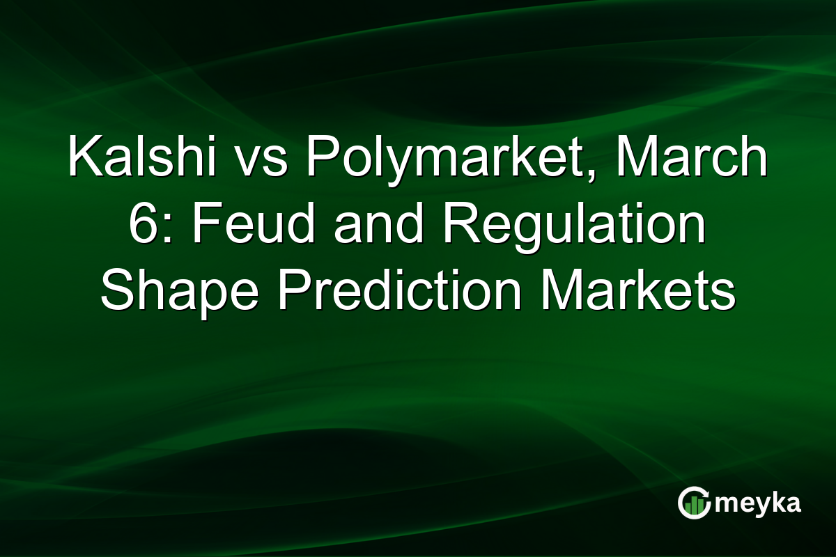 Kalshi vs Polymarket, March 6: Feud and Regulation Shape Prediction Markets