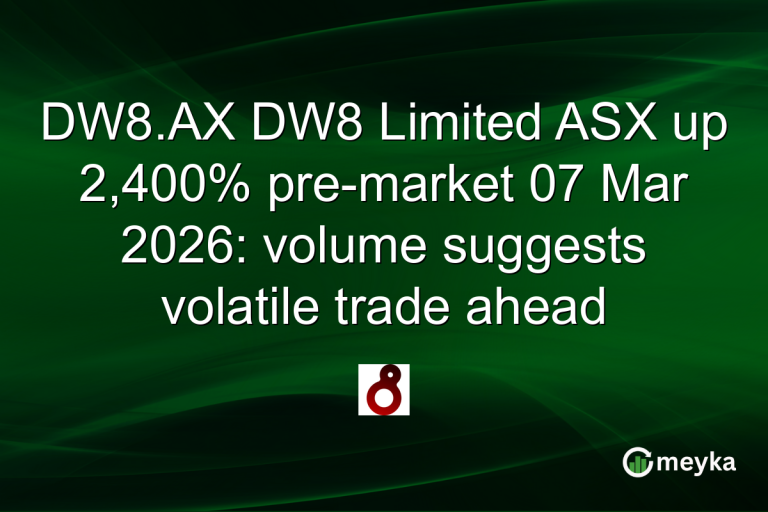 DW8.AX DW8 Limited ASX up 2,400% pre-market 07 Mar 2026: volume suggests volatile trade ahead