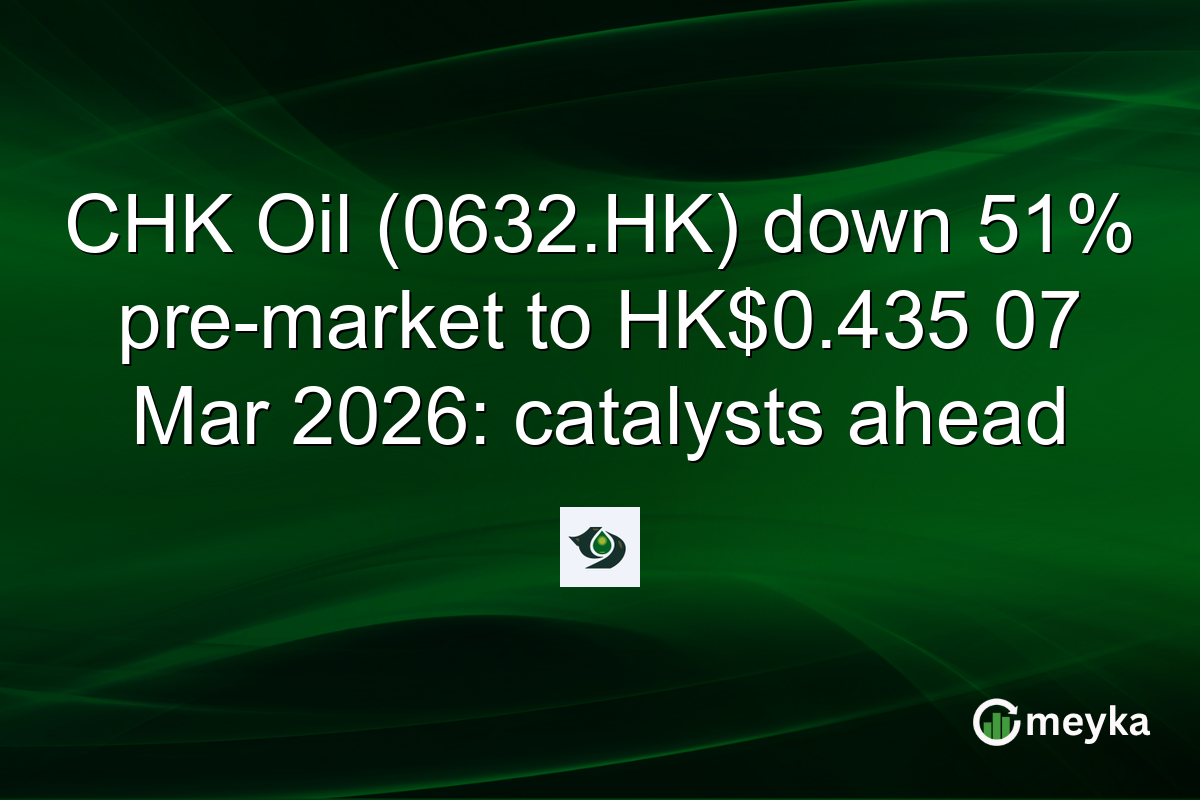 CHK Oil (0632.HK) down 51% pre-market to HK$0.435 07 Mar 2026: catalysts ahead