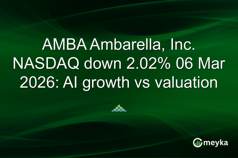 AMBA Ambarella, Inc. NASDAQ down 2.02% 06 Mar 2026: AI growth vs valuation