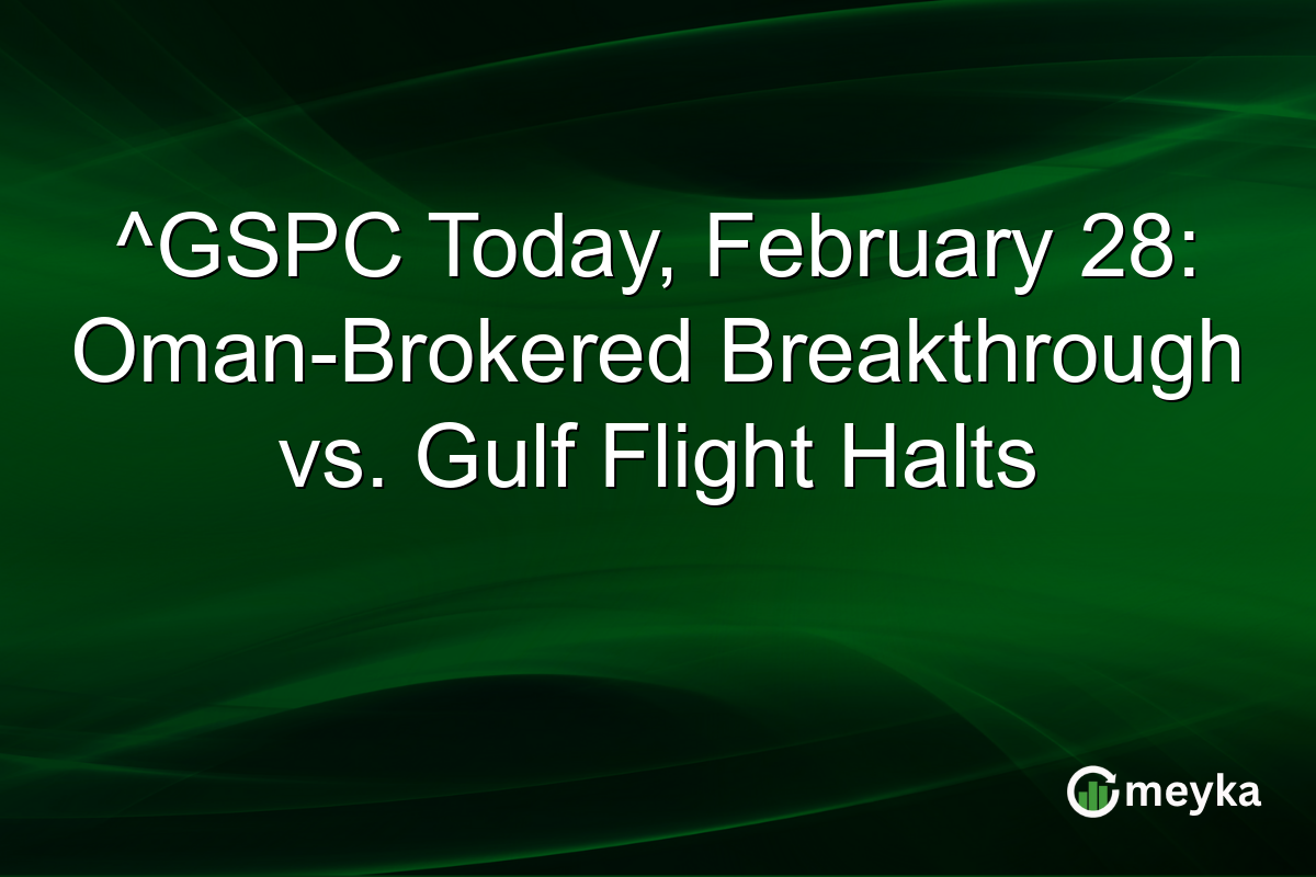 ^GSPC Today, February 28: Oman-Brokered Breakthrough vs. Gulf Flight Halts