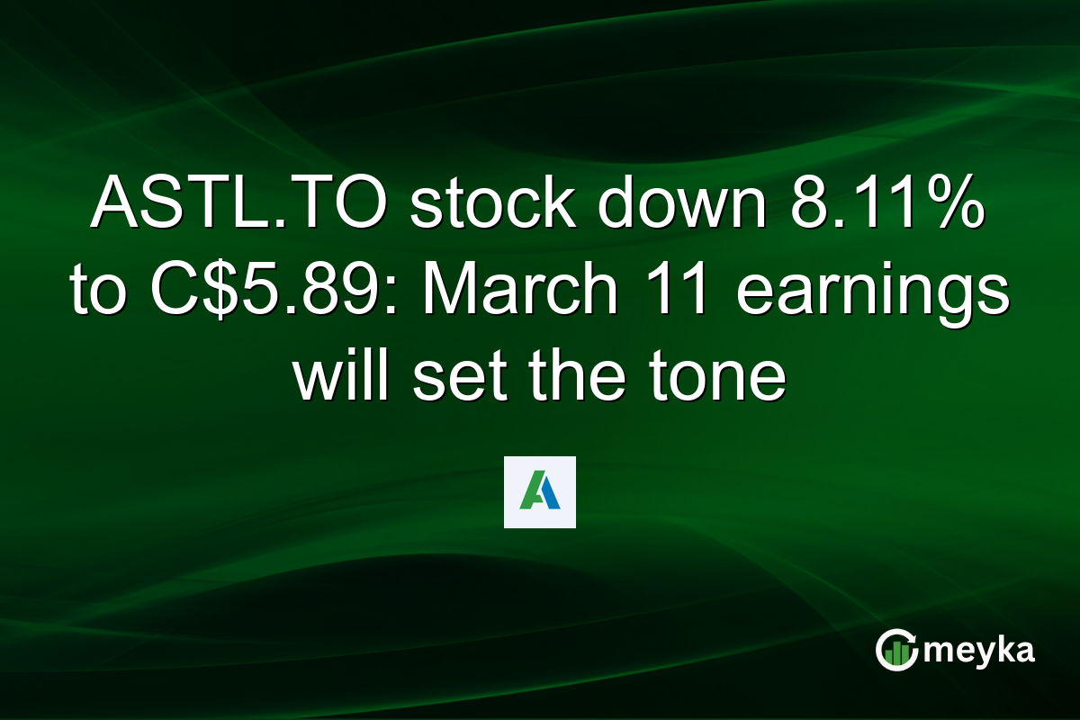 ASTL.TO stock down 8.11% to C$5.89: March 11 earnings will set the tone