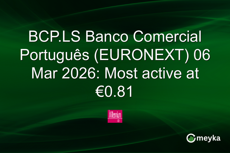 BCP.LS Banco Comercial Português (EURONEXT) 06 Mar 2026: Most active at €0.81