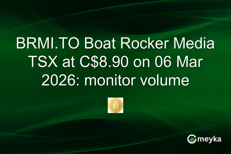 BRMI.TO Boat Rocker Media TSX at C$8.90 on 06 Mar 2026: monitor volume