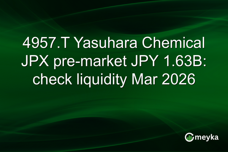 4957.T Yasuhara Chemical JPX pre-market JPY 1.63B: check liquidity Mar 2026