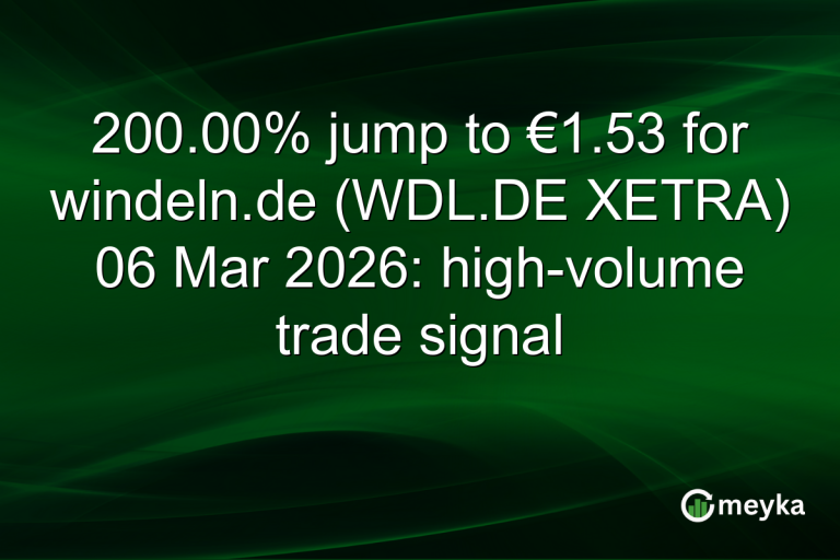 200.00% jump to €1.53 for windeln.de (WDL.DE XETRA) 06 Mar 2026: high-volume trade signal