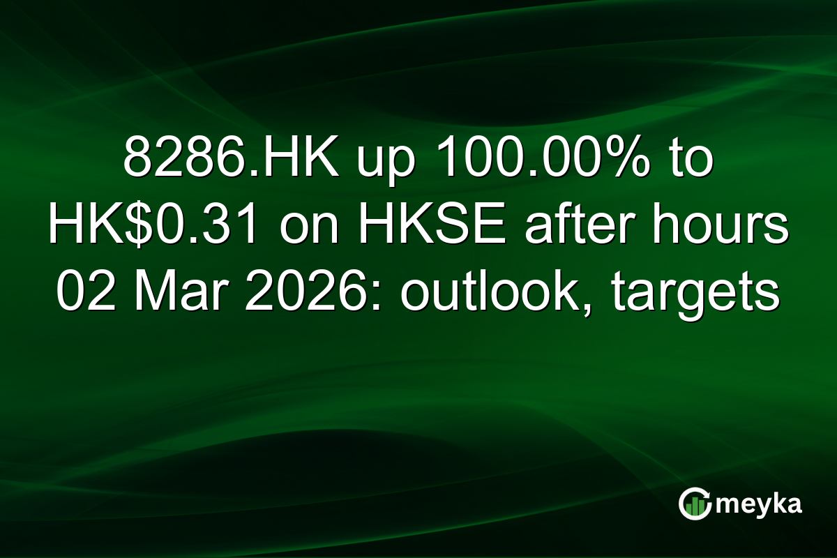 8286.HK up 100.00% to HK$0.31 on HKSE after hours 02 Mar 2026: outlook, targets