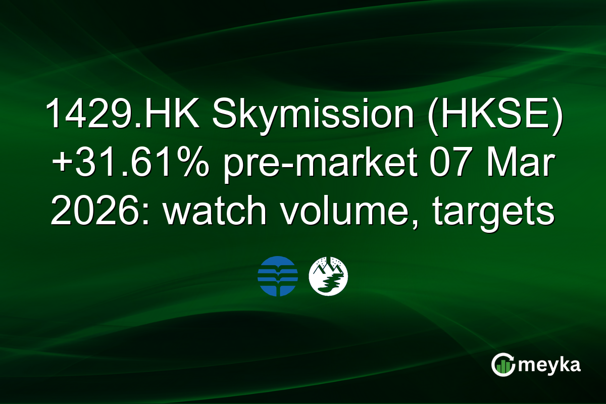 1429.HK Skymission (HKSE) +31.61% pre-market 07 Mar 2026: watch volume, targets