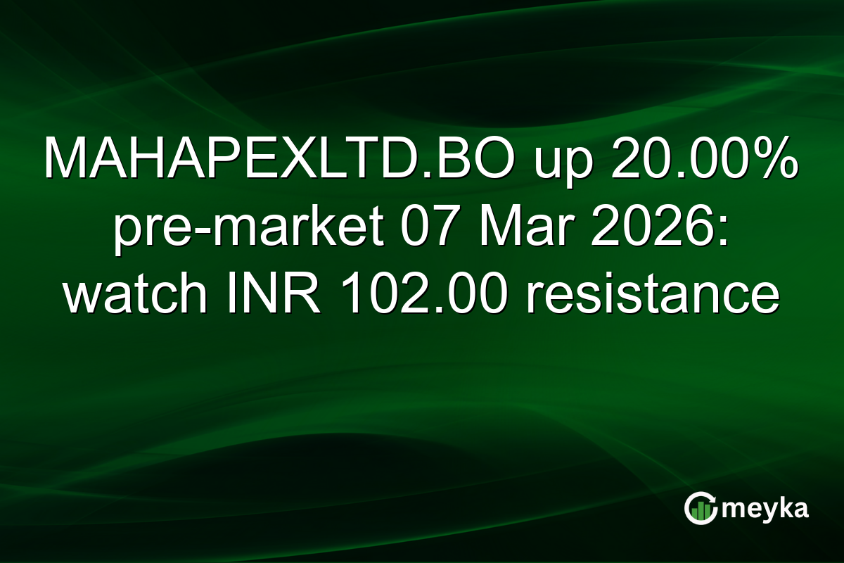 MAHAPEXLTD.BO up 20.00% pre-market 07 Mar 2026: watch INR 102.00 resistance