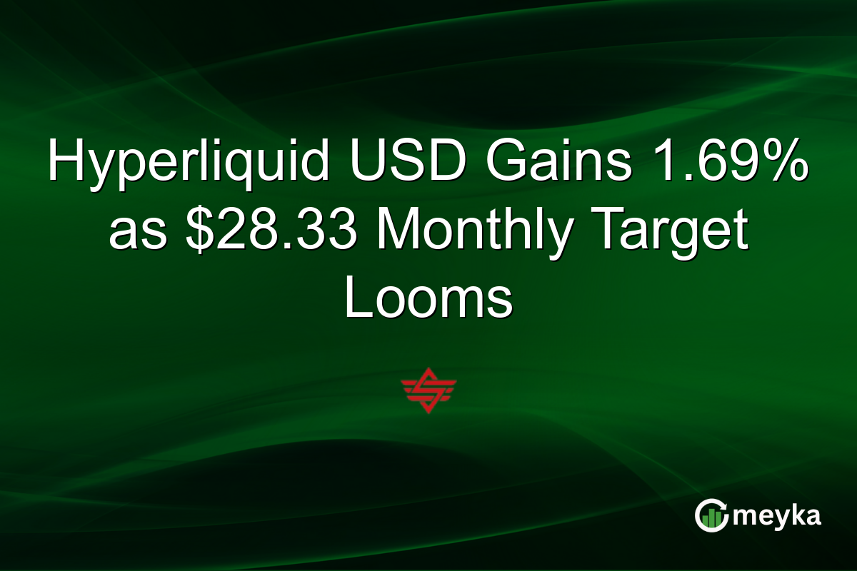 Hyperliquid USD Gains 1.69% as $28.33 Monthly Target Looms