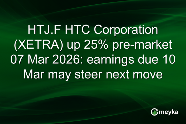 HTJ.F HTC Corporation (XETRA) up 25% pre-market 07 Mar 2026: earnings due 10 Mar may steer next move