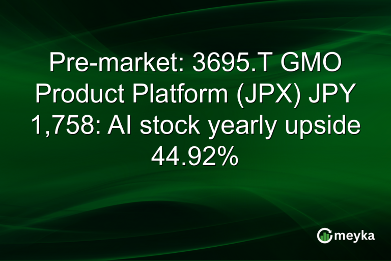 Pre-market: 3695.T GMO Product Platform (JPX) JPY 1,758: AI stock yearly upside 44.92%