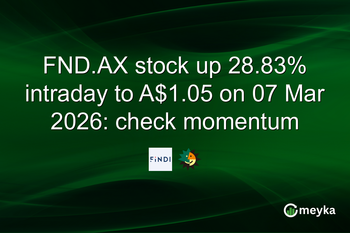 FND.AX stock up 28.83% intraday to A$1.05 on 07 Mar 2026: check momentum