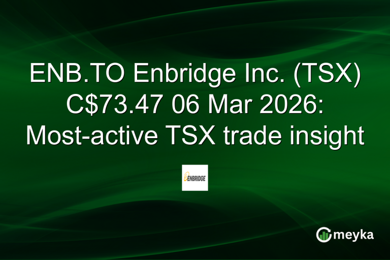 ENB.TO Enbridge Inc. (TSX) C$73.47 06 Mar 2026: Most-active TSX trade insight