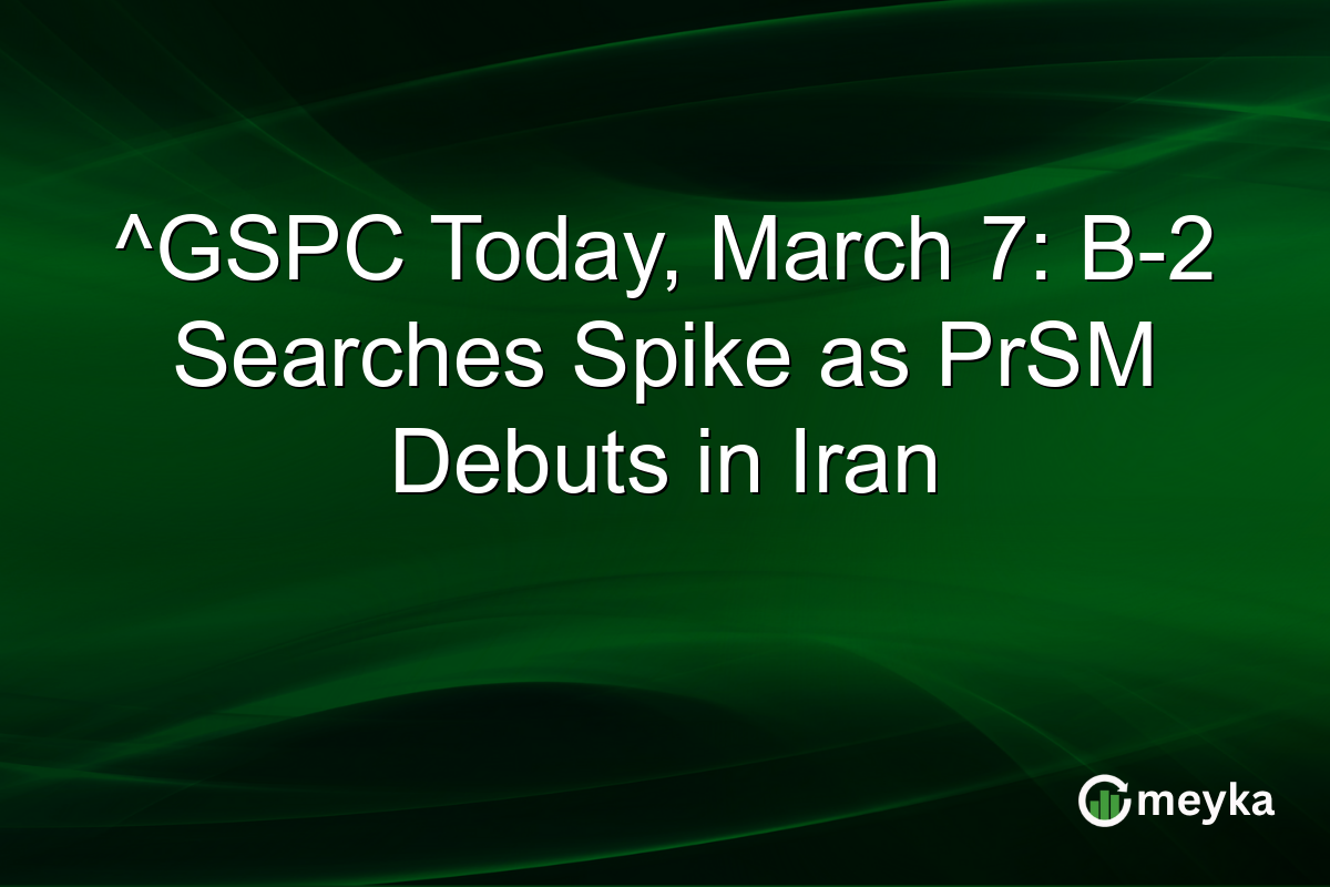 ^GSPC Today, March 7: B-2 Searches Spike as PrSM Debuts in Iran
