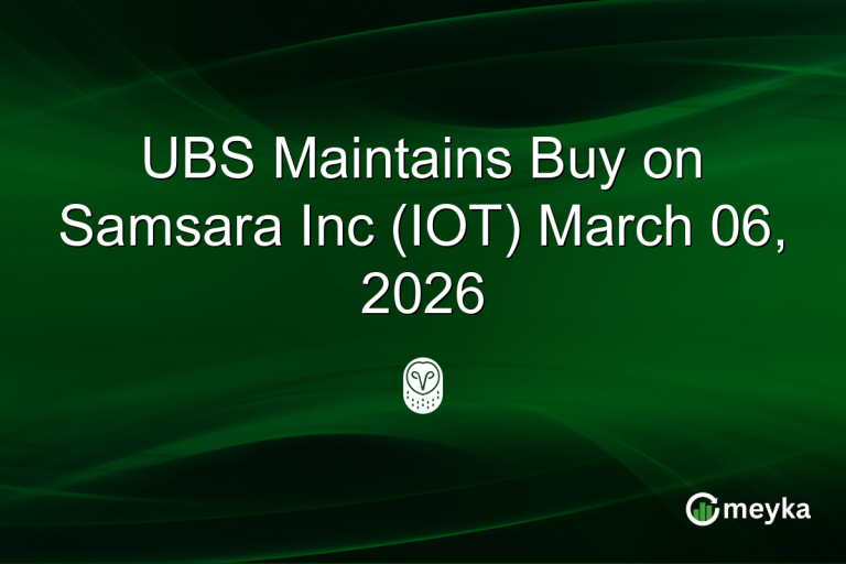 UBS Maintains Buy on Samsara Inc (IOT) March 06, 2026