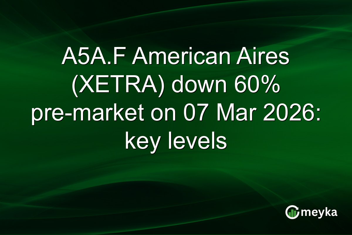 A5A.F American Aires (XETRA) down 60% pre-market on 07 Mar 2026: key levels