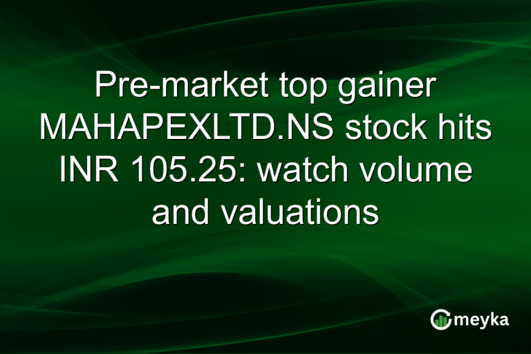 Pre-market top gainer MAHAPEXLTD.NS stock hits INR 105.25: watch volume and valuations
