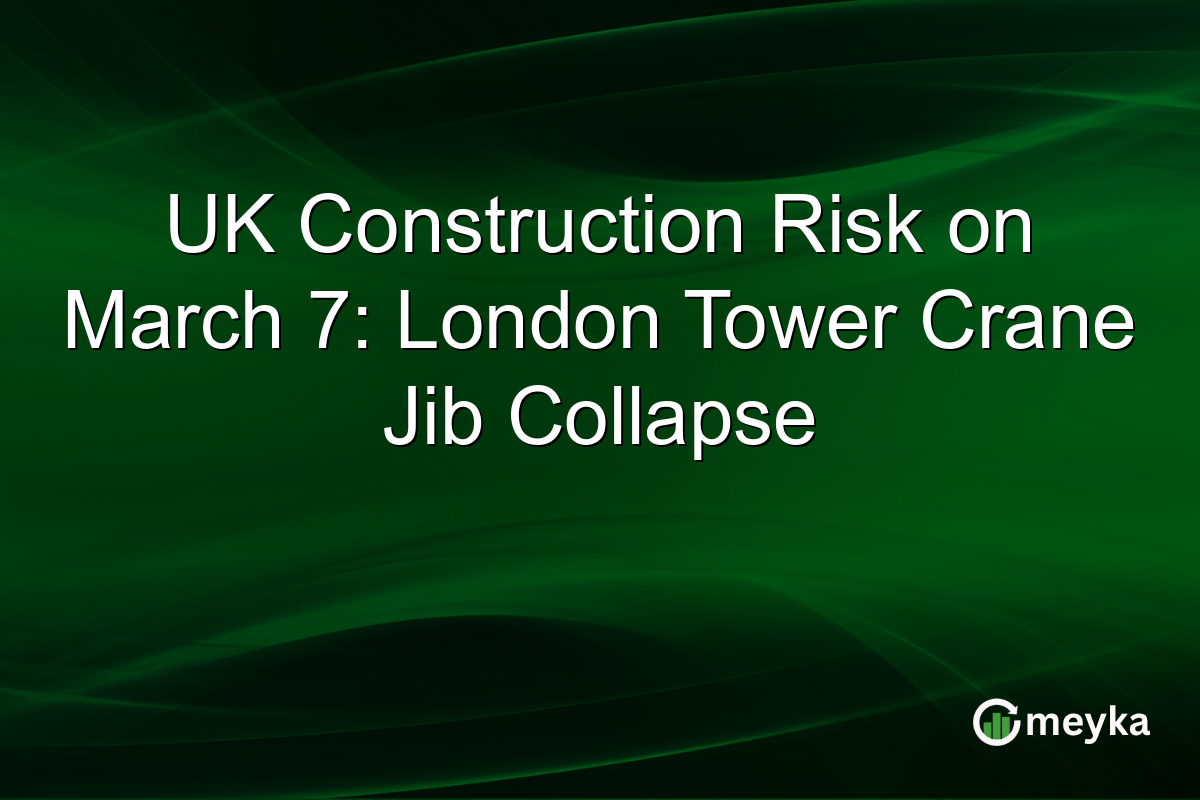 UK Construction Risk on March 7: London Tower Crane Jib Collapse