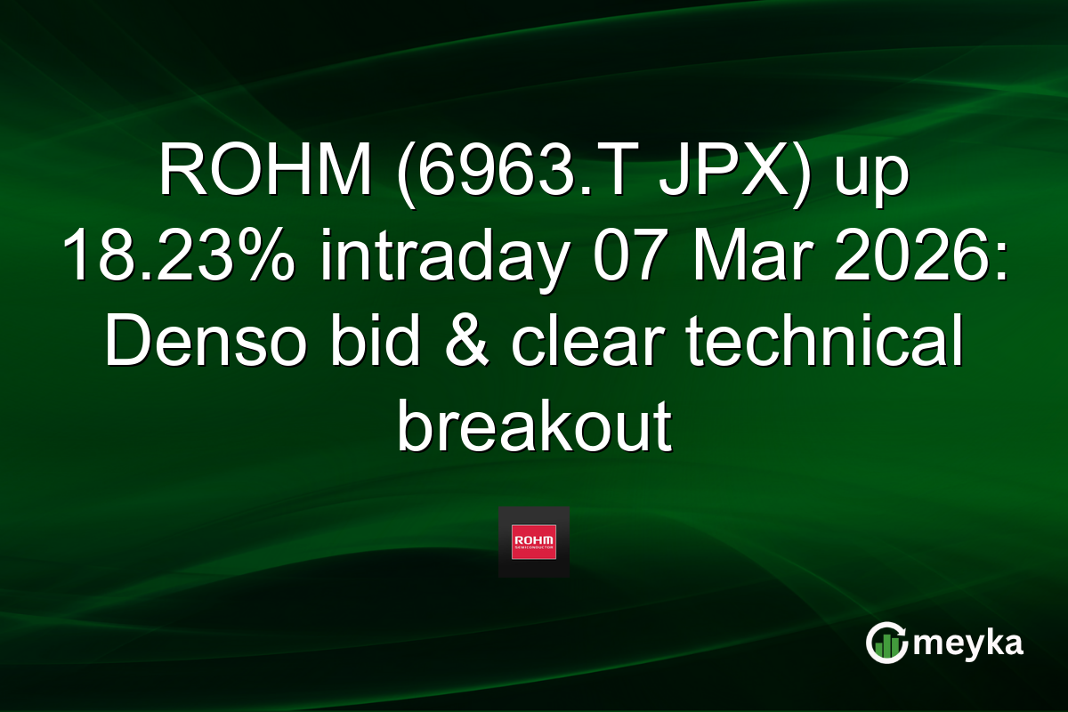 ROHM (6963.T JPX) up 18.23% intraday 07 Mar 2026: Denso bid & clear technical breakout