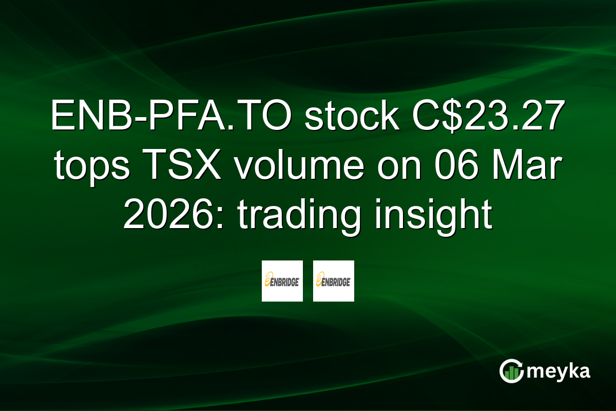 ENB-PFA.TO stock C$23.27 tops TSX volume on 06 Mar 2026: trading insight