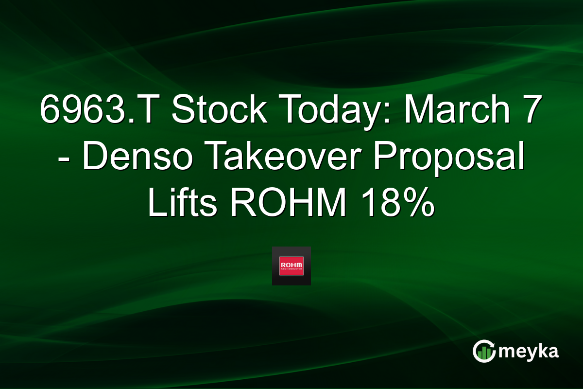 6963.T Stock Today: March 7 – Denso Takeover Proposal Lifts ROHM 18%