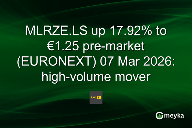 MLRZE.LS up 17.92% to €1.25 pre-market (EURONEXT) 07 Mar 2026: high-volume mover