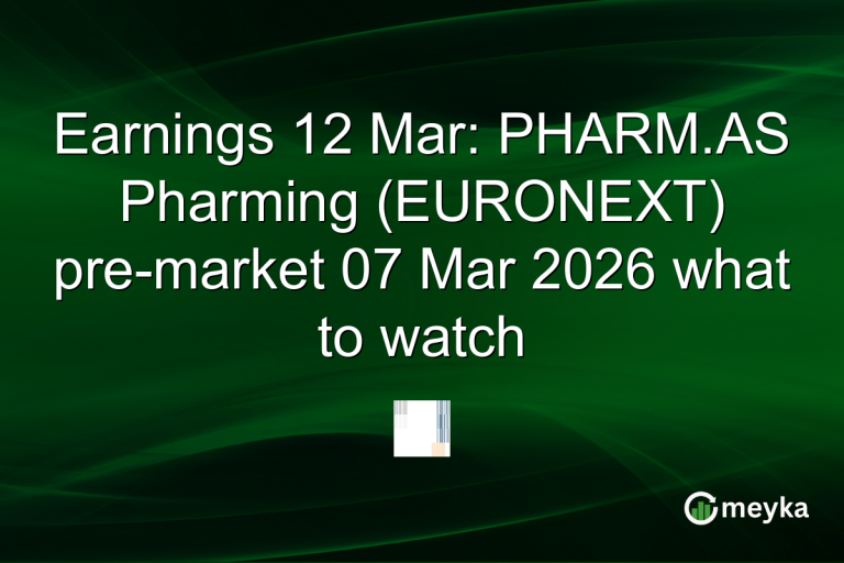 Earnings 12 Mar: PHARM.AS Pharming (EURONEXT) pre-market 07 Mar 2026 what to watch