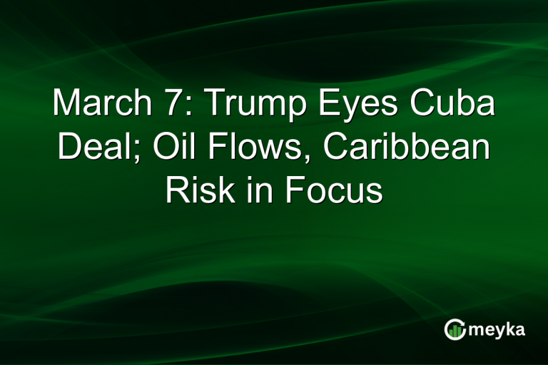 March 7: Trump Eyes Cuba Deal; Oil Flows, Caribbean Risk in Focus
