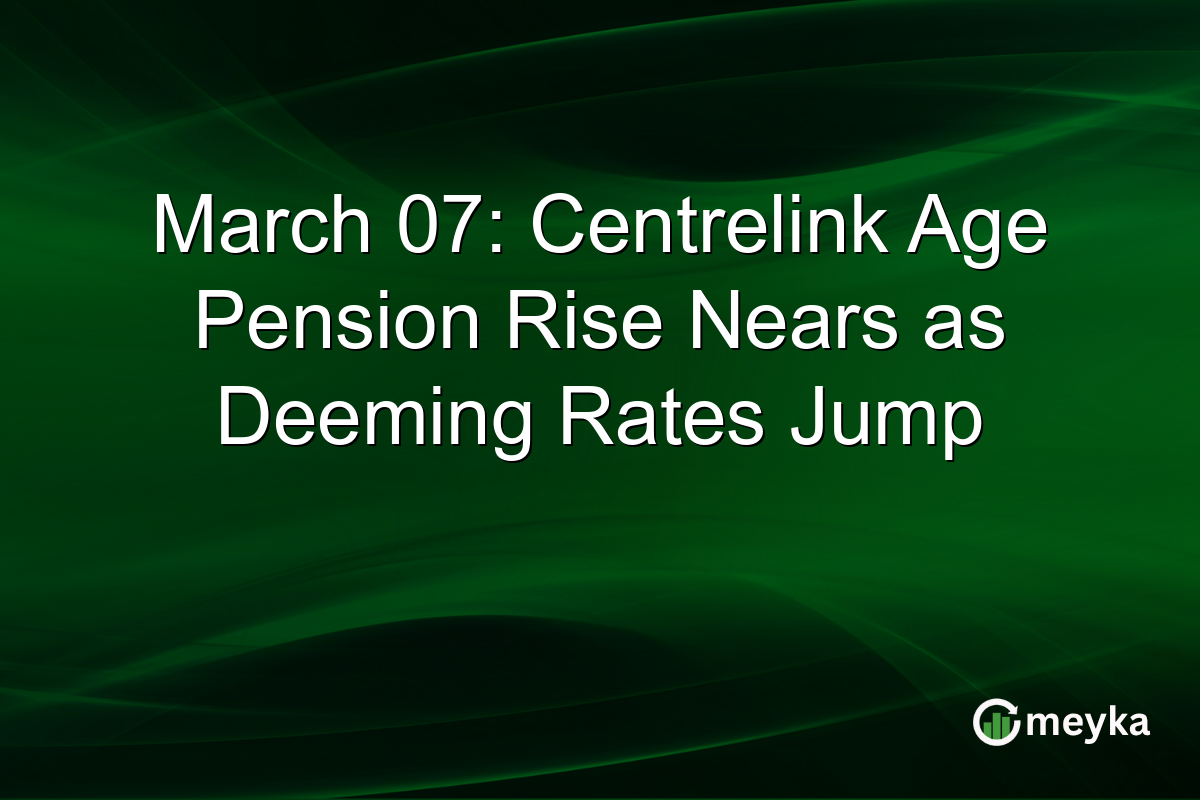 March 07: Centrelink Age Pension Rise Nears as Deeming Rates Jump